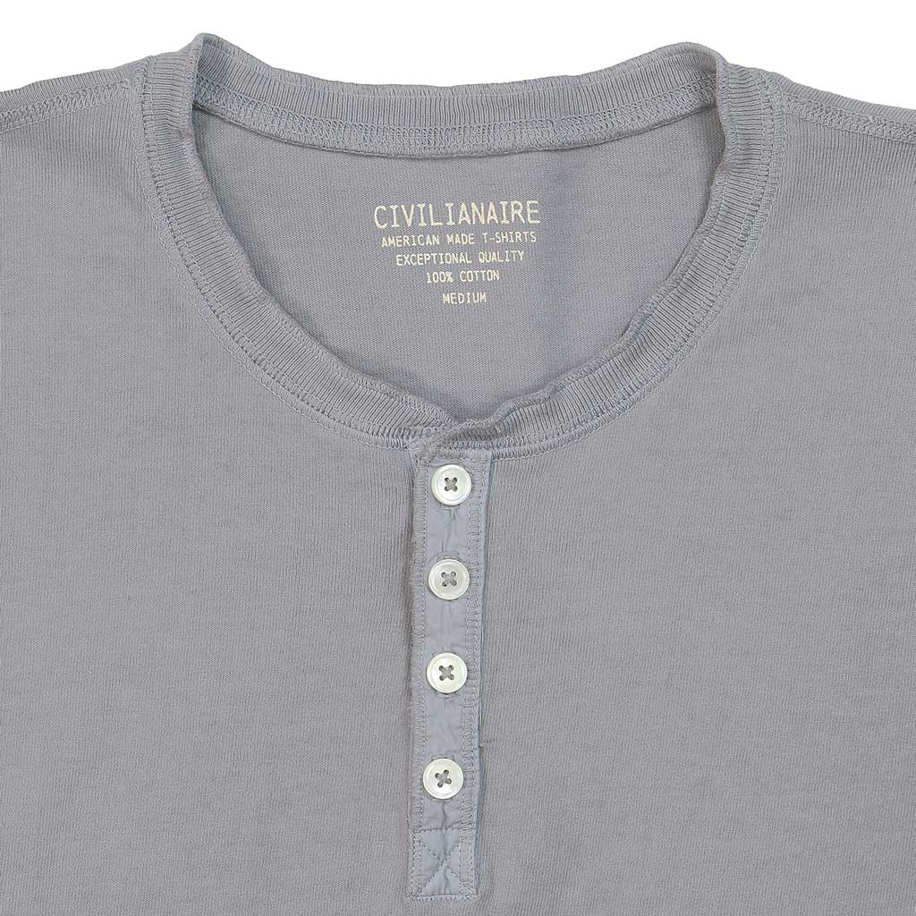 Long Sleeve Heavy Henley - Iron