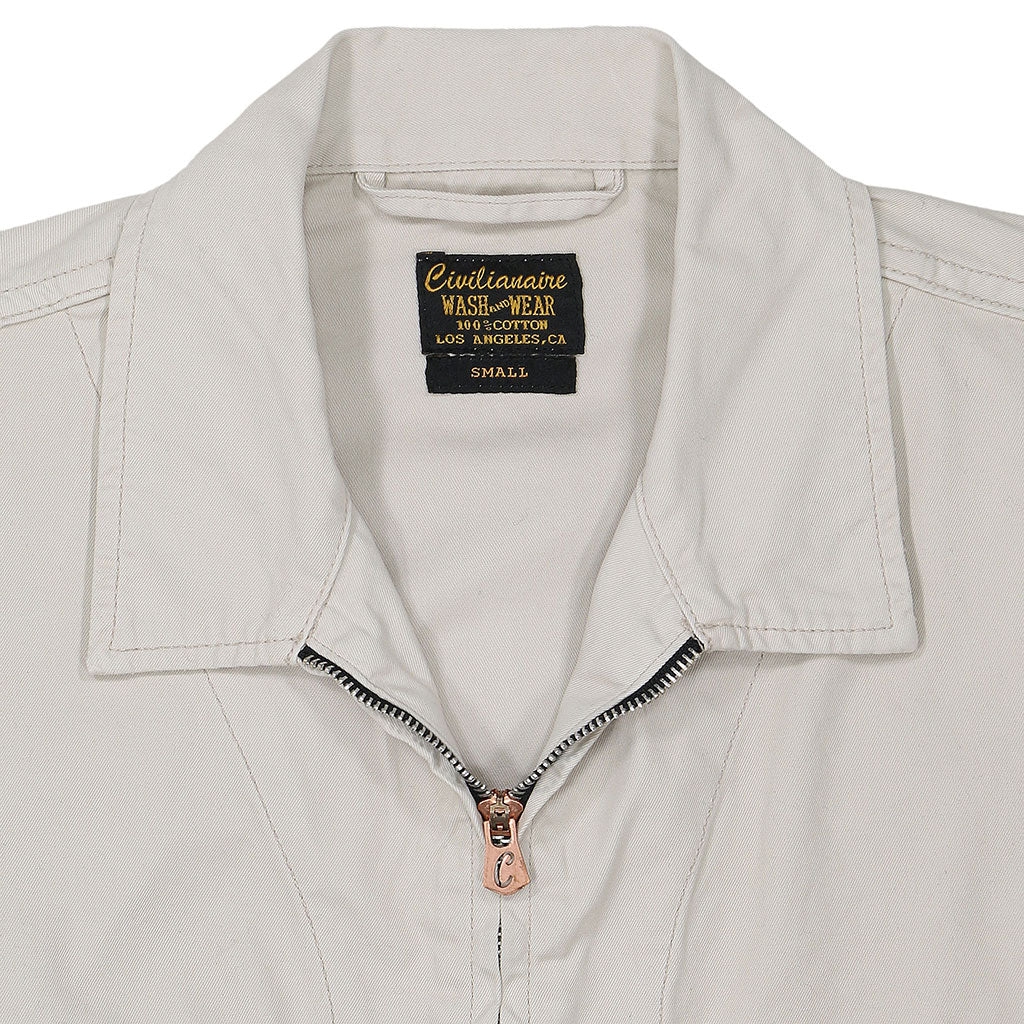 Notch Flap Pockets Zip-Up Rincon Twill Jacket - Ash