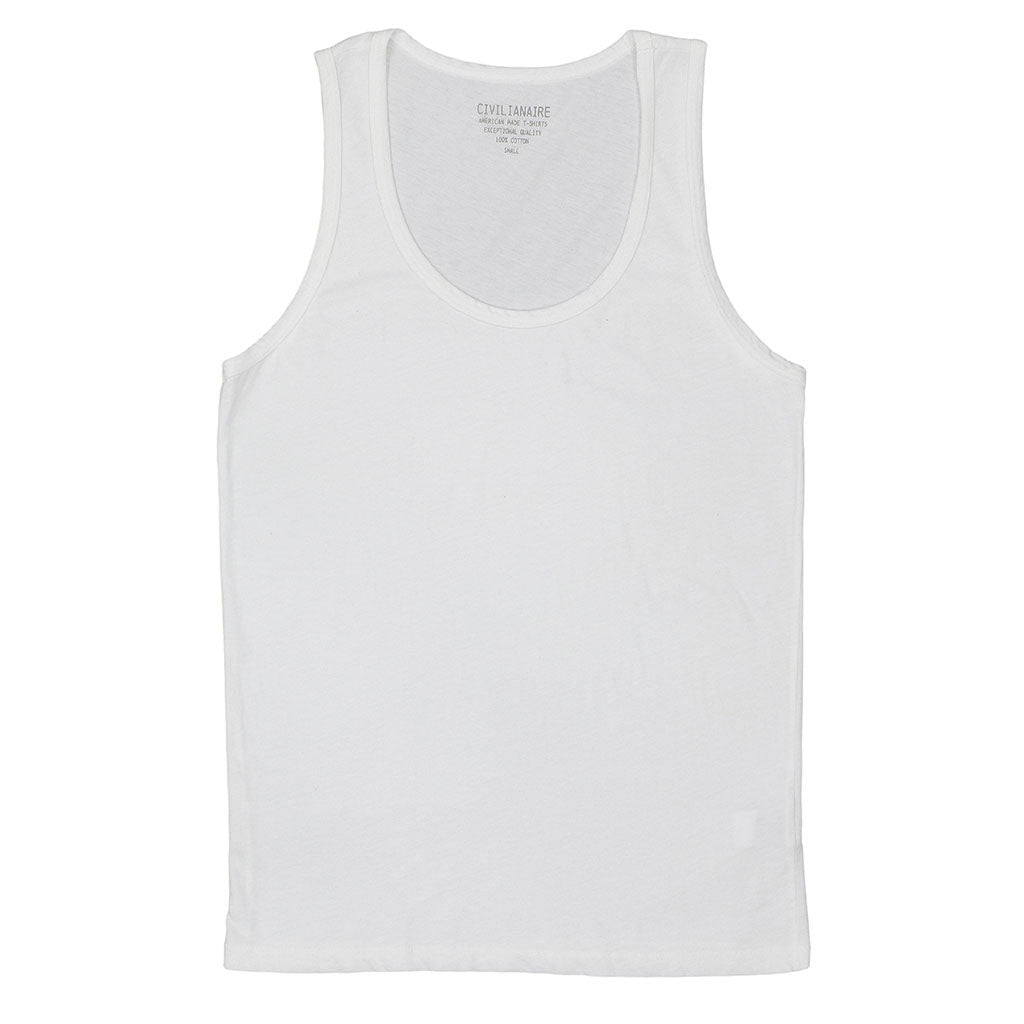 "Peace Store" Cotton Tank Top  - White