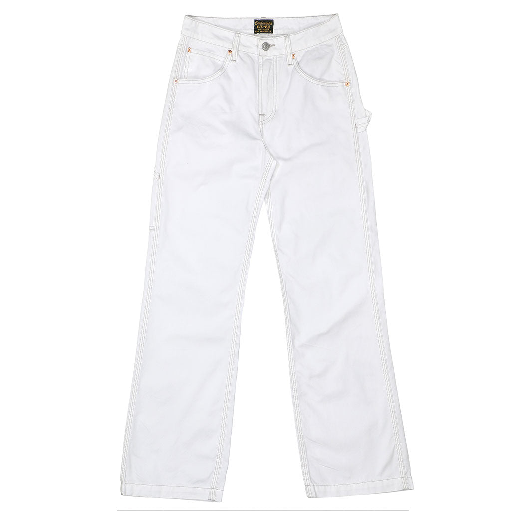 Women's Twill Carpenter Pant  - White