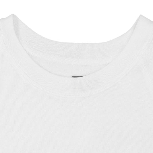 Short Sleeve Raglan Triblend Crewneck - White