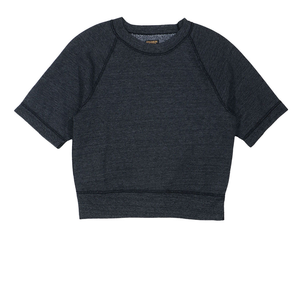 Short Sleeve Raglan Triblend  Crewneck - Dark Coal
