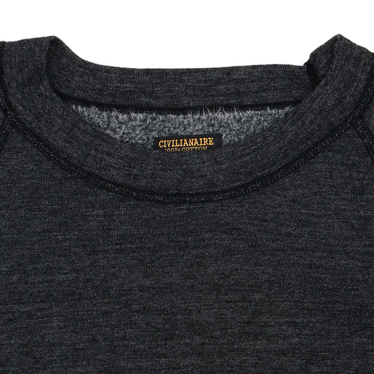 Short Sleeve Raglan Triblend Crewneck - Dark Coal