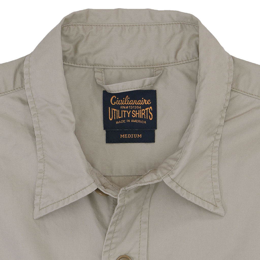 Long Sleeve 2 Pocket Notch Flap Zn Twill - KHAKI 2