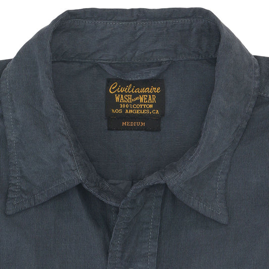 Long Sleeve Single Pocket Shirt 28-Wale Light Weight Corduroy - Moon