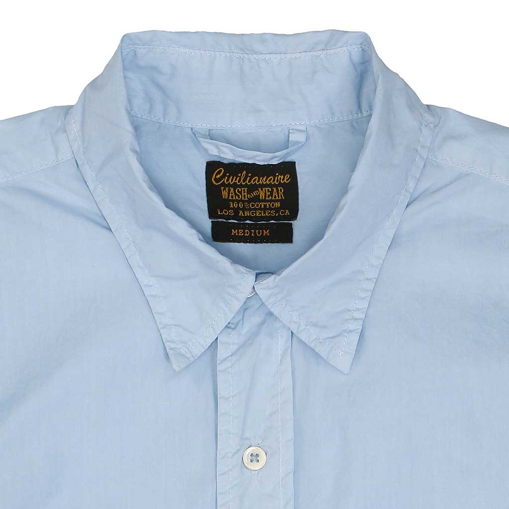 Short Sleeve 1 Pocket Shirt Poplin - Skyra Blue