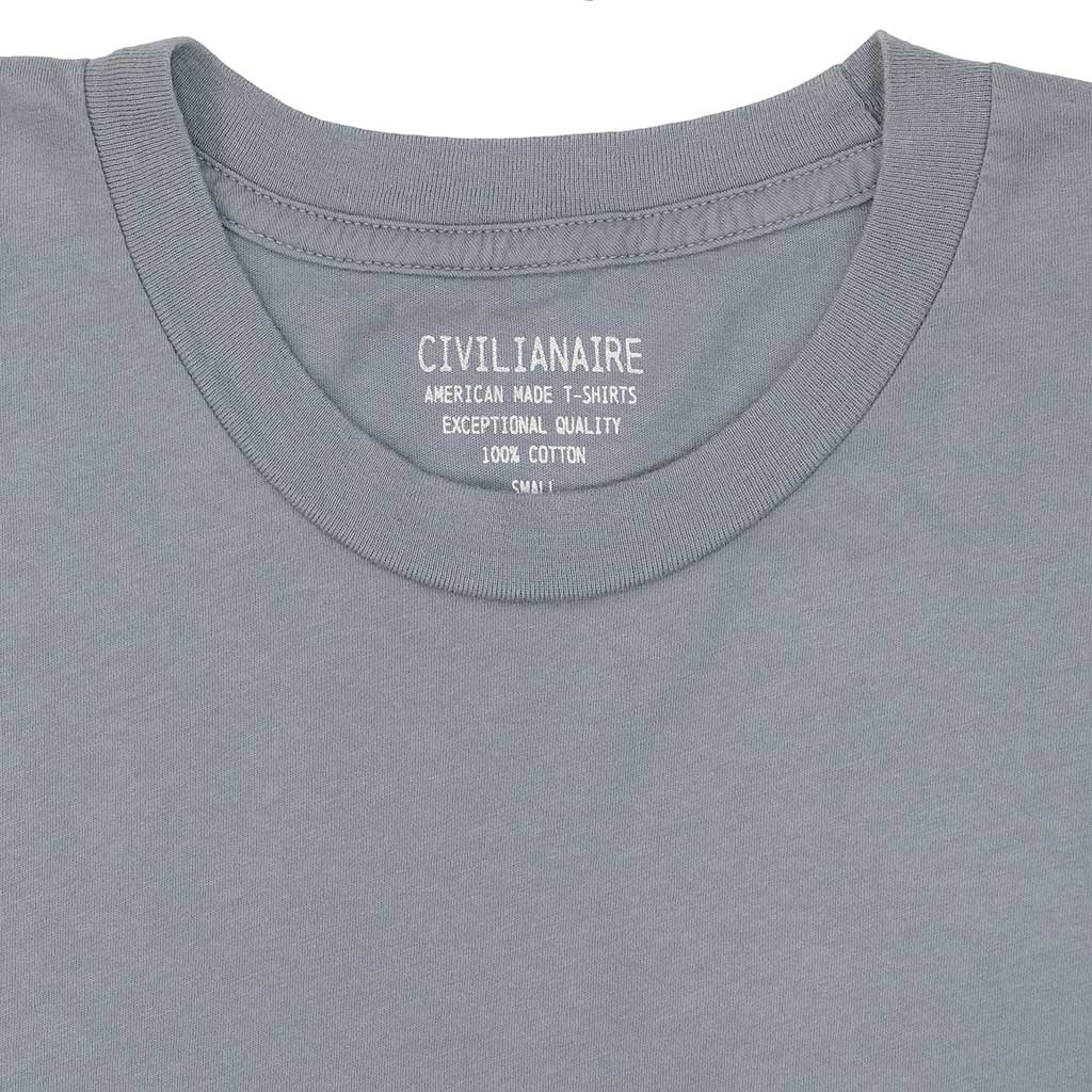 Crew Neck Short Sleeve Tee - Hazy Sky