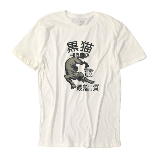 "Moto Cross Panther" TEE - Vintage White #1052
