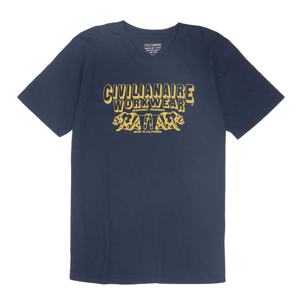 "Workwear Bears" Short Sleeve Men's Crew Neck Tee - EZ DarkNavy