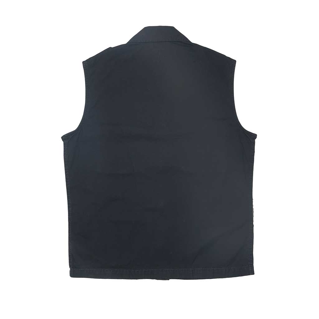 4 Pocket Twill Cotton Officer Zip Vest - Sharp
