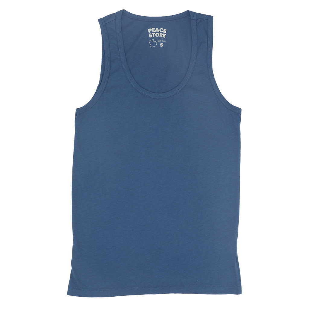 "Peace Store" Cotton Tank Top - India Ink