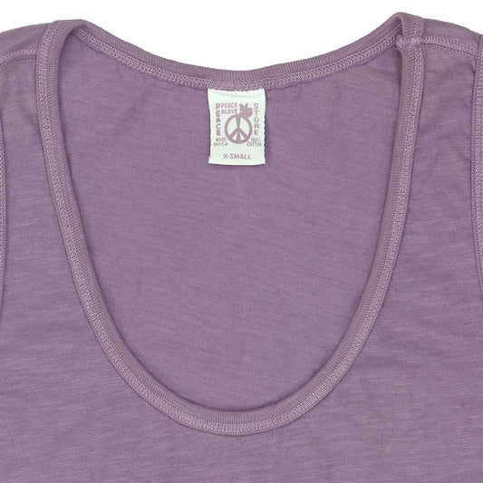 "Peace Store" Cotton Tank Top  - Soft Lavender