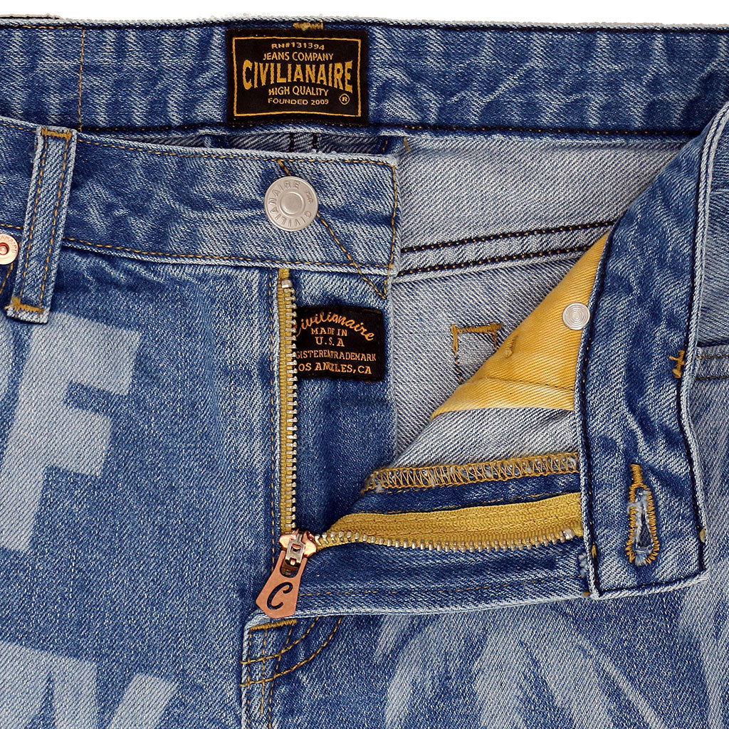 5 pocket Cut-Off  Boyfriend Shorts - Malibu Wash & Print