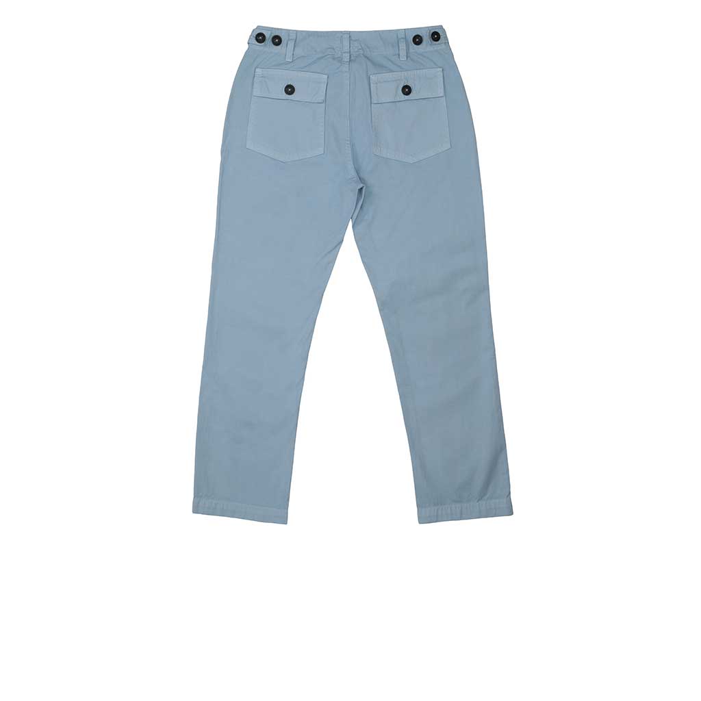 Military Cotton Twill Crop Pant - Baby Blue