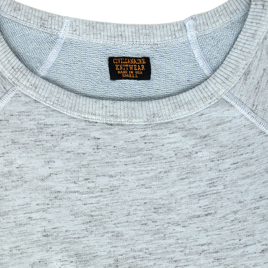 Long Sleeve Streaky French Terry Crew Neck Raglan Sweatshirt - Skyra Blue