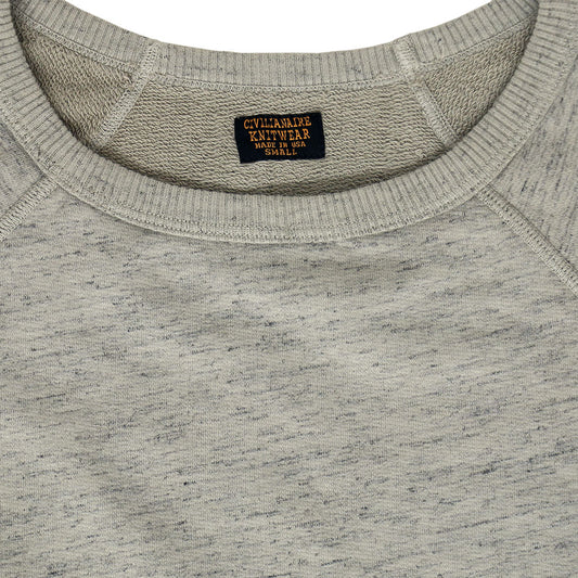 Long Sleeve Streaky French Terry Crew Neck Raglan Sweatshirt - Hay