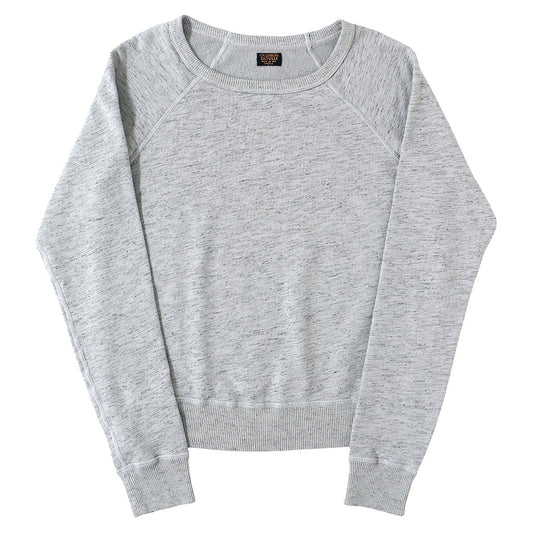 Long Sleeve Streaky French Terry Crew Neck Raglan Sweatshirt - Frost