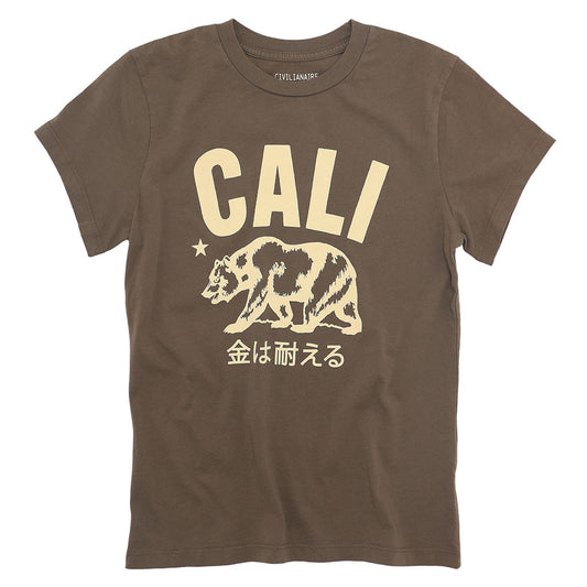Don't Mess With Cali  Women's Crew Neck Short Sleeve Tee - Grain