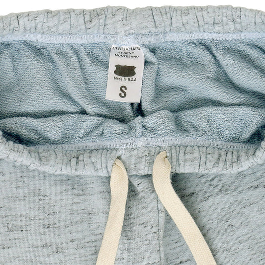 "Peace Store" Streaky French Terry Sweatpants - Skyra Blue