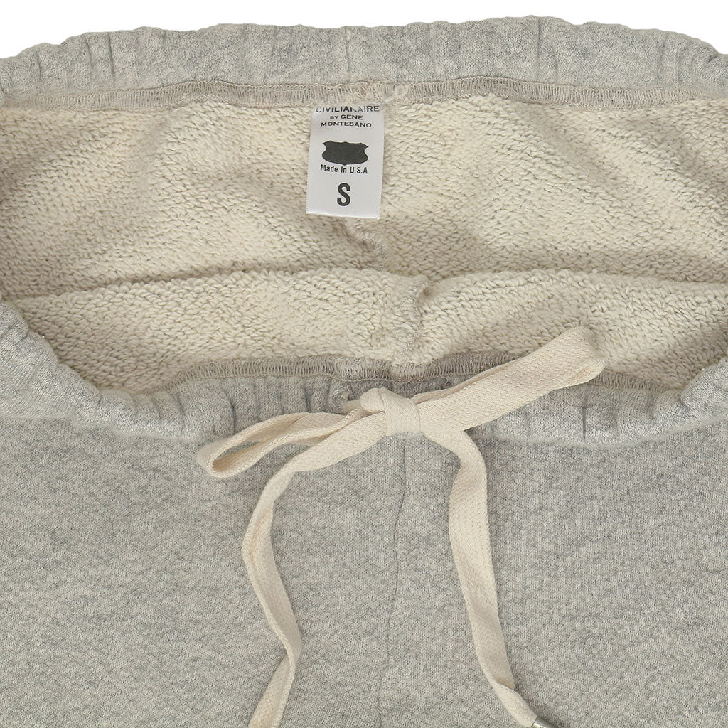 Drawstring Elastic Waist Fleece Womens Sweatpants - Heather Grey