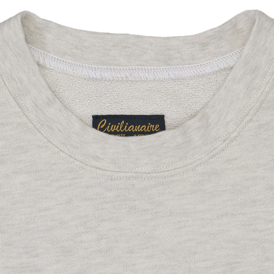 Long Sleeve Women's Crewneck French Terry Sweatshirt - Oatmeal